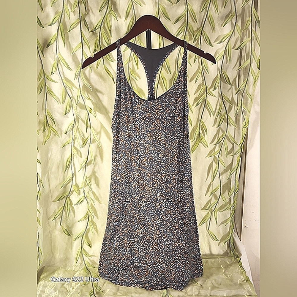🏝Prana Black and Blue Patterned Top